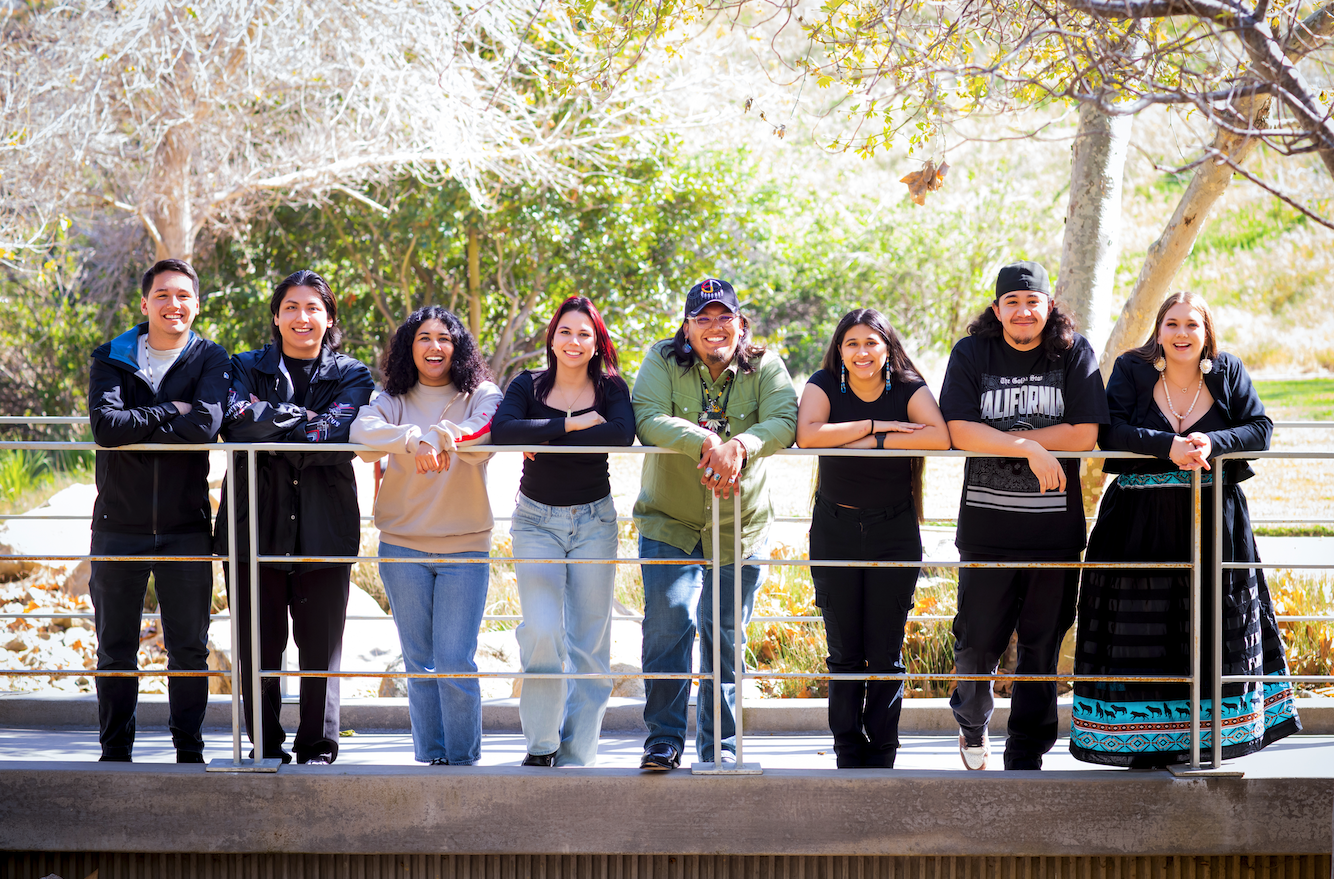 A group of Native American students